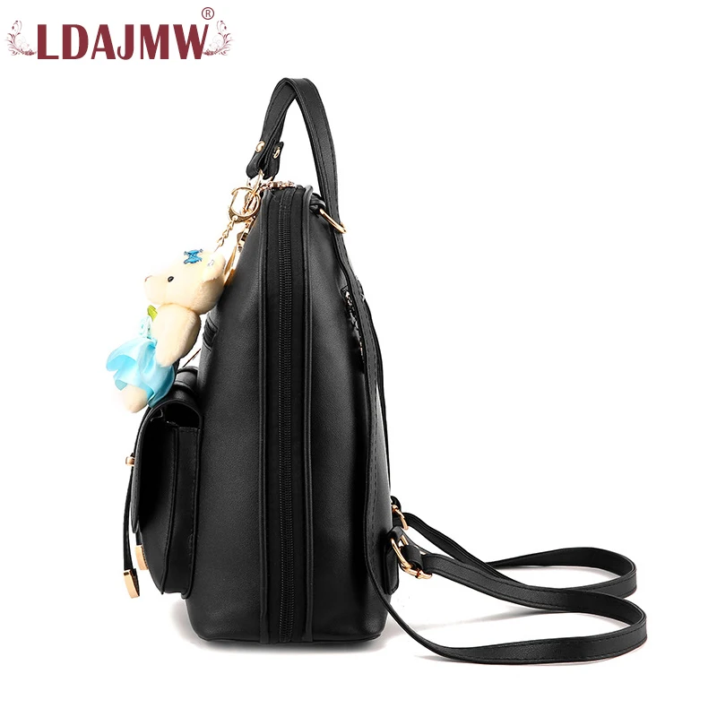LDAJMW Новое поступление женские рюкзаки однотонный модный кожаный рюкзак на