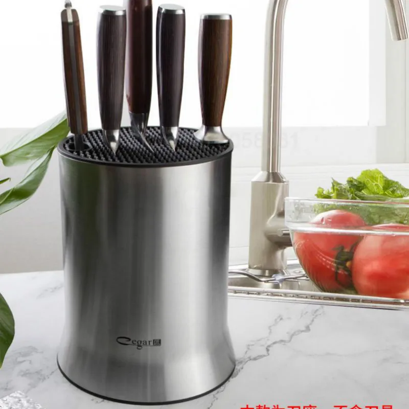 

Stainless steel knife holder household knife kitchen knife rack multi-function shelf kitchen storage box large sipe