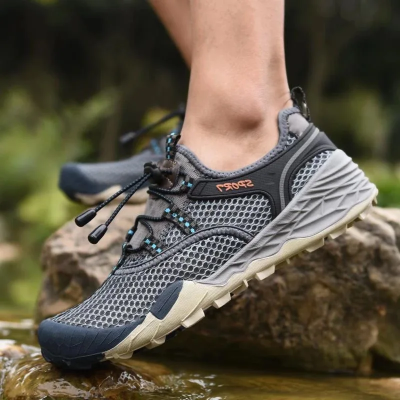 

2019 Men Outdoor Sneakers Breathable Hiking Shoes Big Size Men Women Outdoor Hiking Sandals Men Trekking Trail Water Sandals
