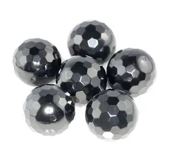 13-14 мм угольно-черный драгоценный камень органические микро граненые круглые свободные бусины 16 дюймов полная нить (90186940-887)
