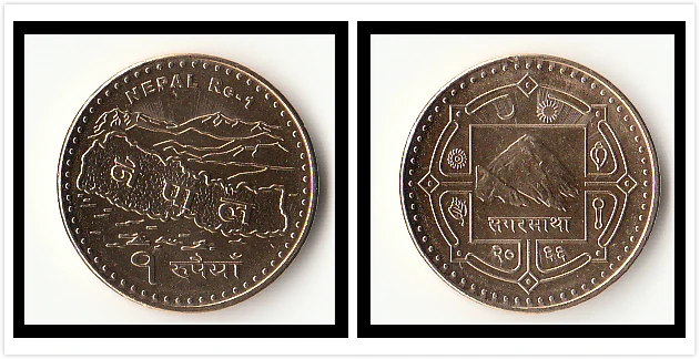Nepal 1 rupees монета Азия 100% настоящие и оригинальные монеты для коллекции лучший