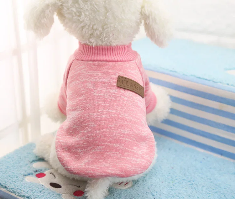 Классический сплошной Цвет собака кошка одежда Теплый Pet Puppy Dog осень/зимний свитер вязаный свитер 10 Цвета для выбрать собака пальто