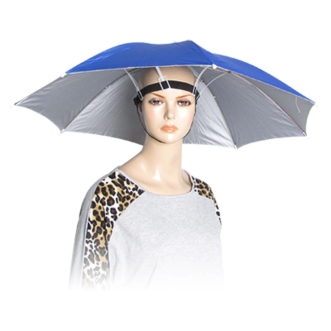 clear head umbrella hat