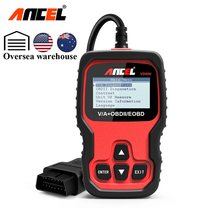 Ancel VD500 OBD2 Scanner Car Diagnostics Full System Individual Scan
