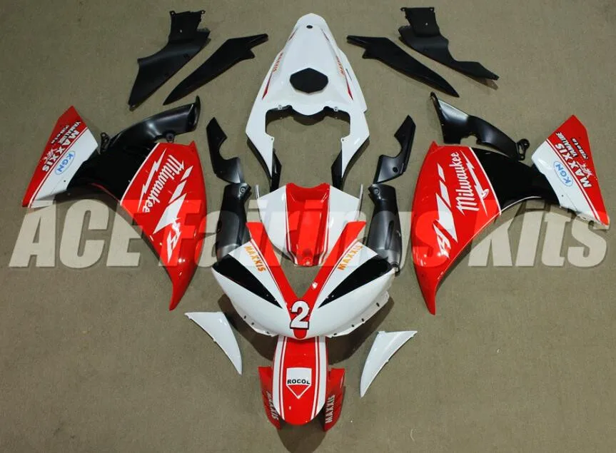 

3Gifts New ABS Injection Fairings kit Fit For YAMAHA YZF-R1 2009 2010 2011 09 10 11 R1 fairing set Custom Racing bike red white