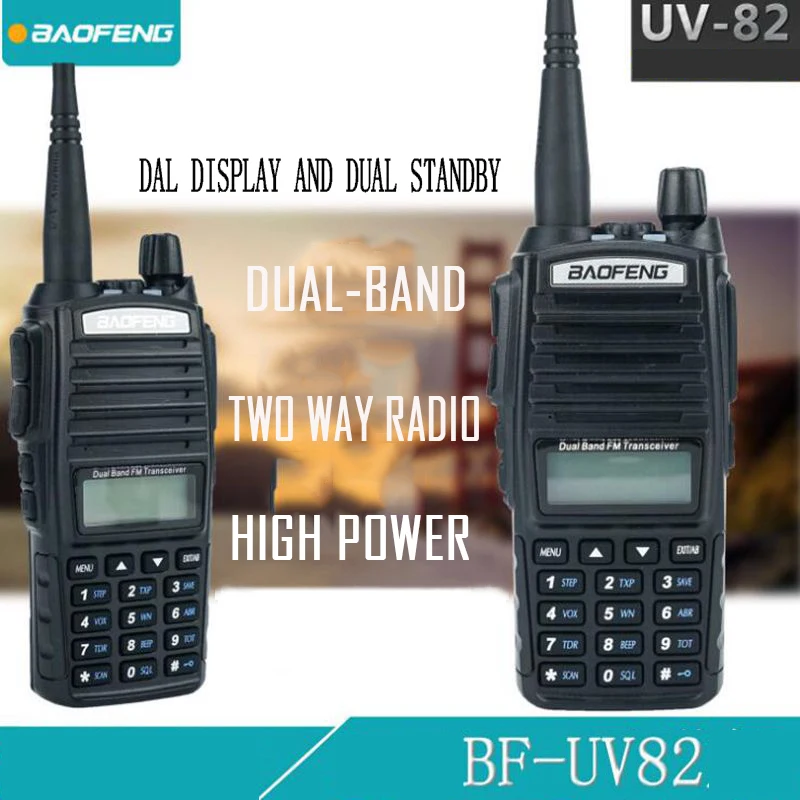 

New Walkie Talkie BaoFeng UV-82 Dual-Band 136-174/400-520 MHz FM Ham Two Way Radio, Transceiver, Walkie TalkieProfessional FM tr