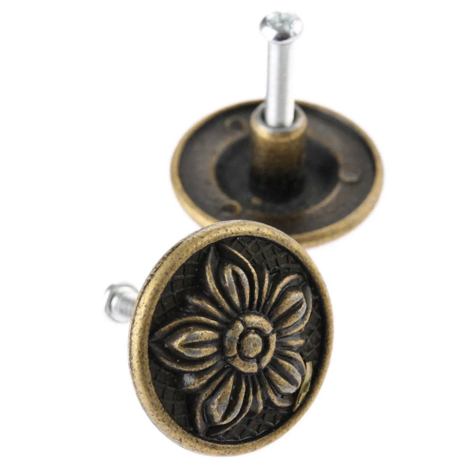 2Pcs Antique Furniture Handle Round Cupboard Decorative Mini Jewelry Box Drawer Cabinet Door Pull Knob Hardware | Обустройство дома