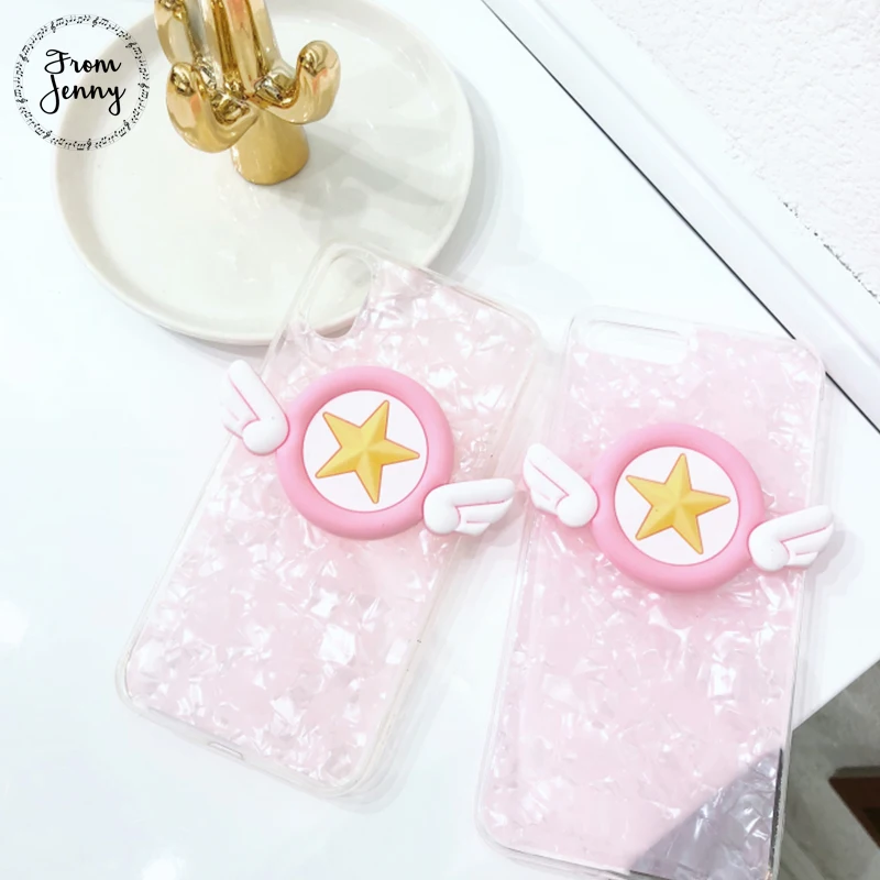 

FromJenny Pink Fantasy Fritillary Star Wings Phone Case For iphone X 7 7plus 6/6S Plus 8 8plus Case 2018 Fashion Soft TPU Cover