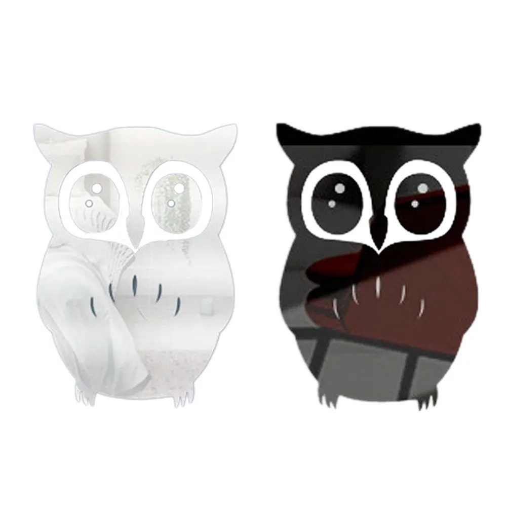 

Lovely Owl Shaped Wall Stickers DIY Mirror Acrylic Reflective Wall Sticker Home TV Background Wall Decoration Wall Art 15*21CM