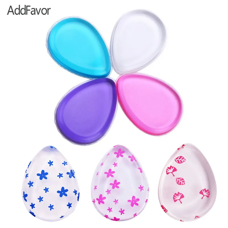 

AddFavor 70Pc Silicone Puff Cosmetic Foundation Makeup Sponge Soft Powder Maquiagem Beauty Essentials Tool Jelly Gel Makeup Puff