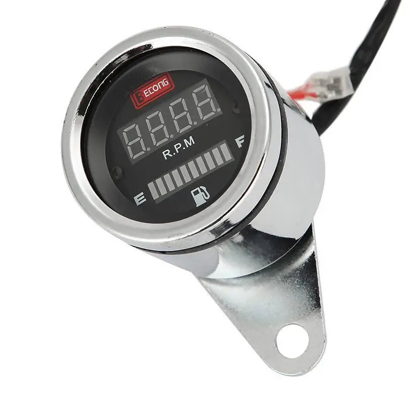 Buy Universal 2 in 1 Motorcycle Tachometer Fuel Gauge