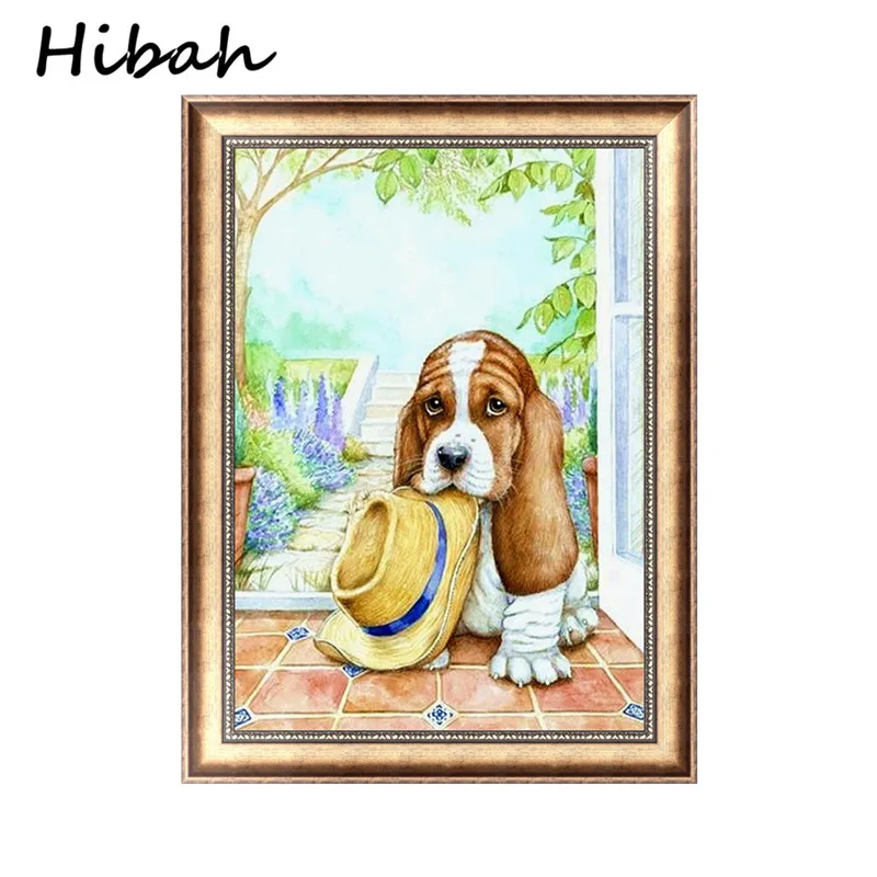 5D Diamond Mosaic Set Diy Cross stitch Family Member Dog Round Embroidery Decoration Gift | Дом и сад