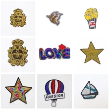 Блестки Корона цветные поп вышитые железные на нашивках для одежды полосы наклейки для одежды Индивидуальные нашивки патч глаз розовый мальчик