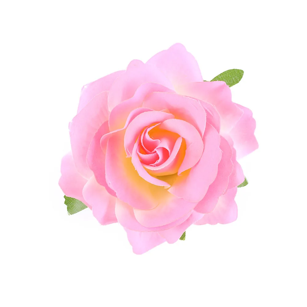 Горячая DIY головной убор аксессуары для волос для невесты свадебные флокированные ткани красная роза цветок Шпилька заколка для волос - Цвет: dark pink