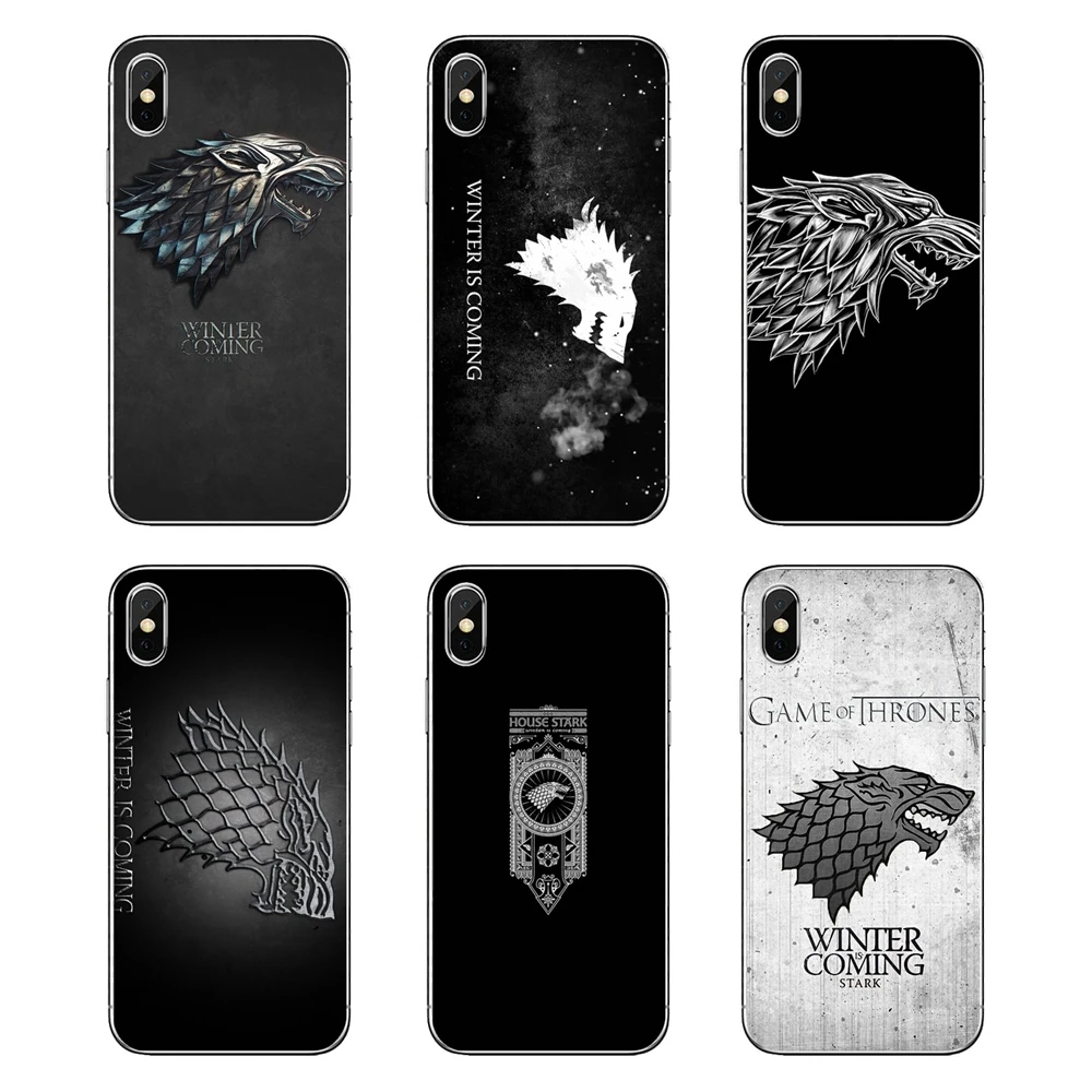 

TPU Cases For Huawei Honor 8 8C 8X 9 10 7A 7C Mate 10 20 Lite Pro P Smart Plus Game of Throne House Stark Wolf Symbol Logo Print