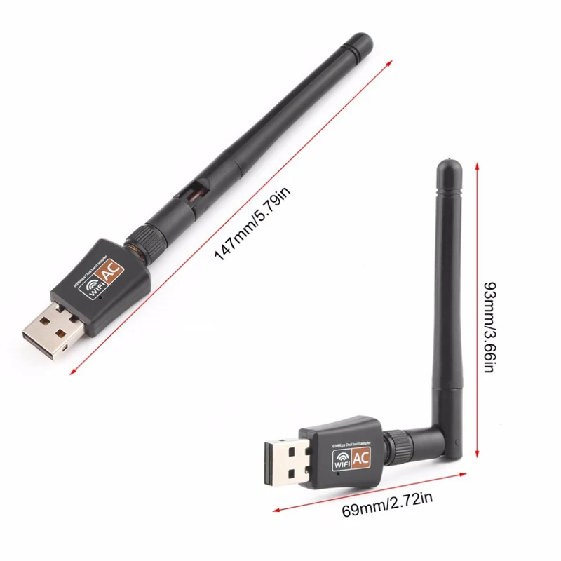 TEROW USB 2 0 600 Мбит/с Wi Fi беспроводная сетевая карта Двухдиапазонная