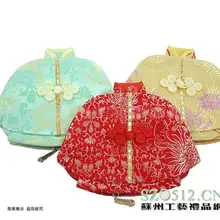 Мини-парчовый шелковый кошелек Милая новая сумка маленький Jinyuan винтажный Национальный стиль детский кошелек для монет для девочек