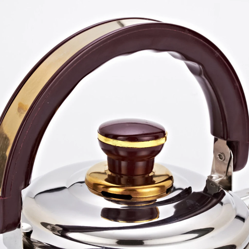 2pcs Outdoor Camping Stainless Steel Whistling Kettle Kitchen Tea Pot 0.6L