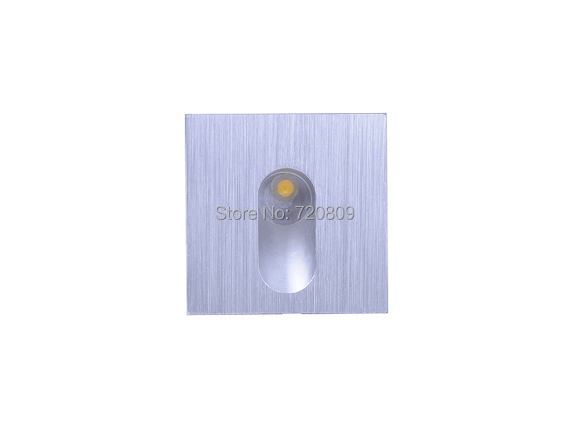 

5pcs/lot Free Shipping 1W LED Mini Square Silver Stair Walkway Corner Indoor Wall Lamp Pure/Warm White 85-265V