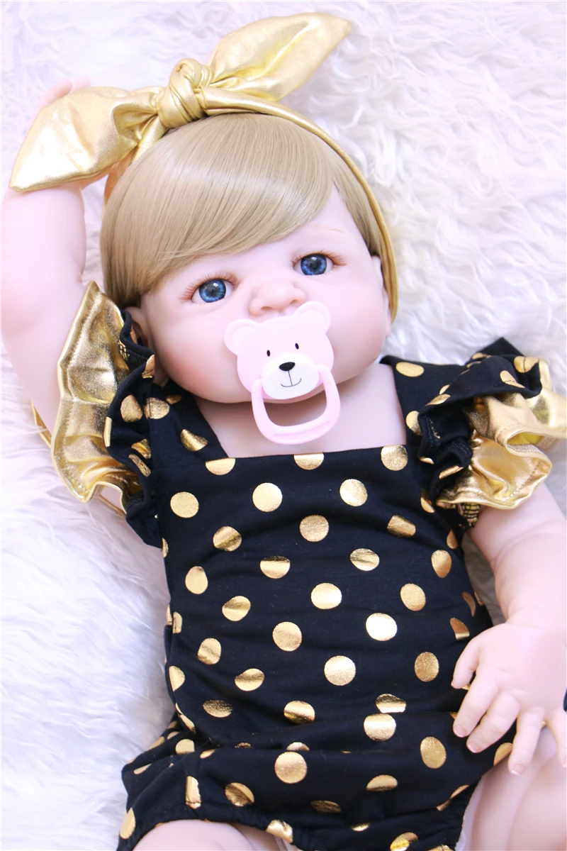 22 дюймов 55 см полное Силиконовое боди куклы Reborn Младенцы bebe ручной работы Реалистичная Коллекционная кукла bathe babies bonecas brinquedos