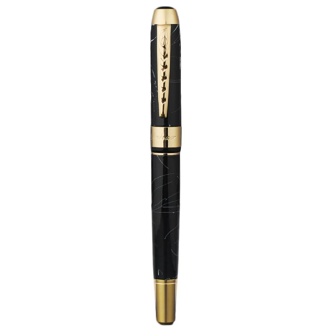 

Wholesale 10pcs of jinhao Luxury 250 Calligraphy Faountain Pen Black and Golden Clip Art Pen