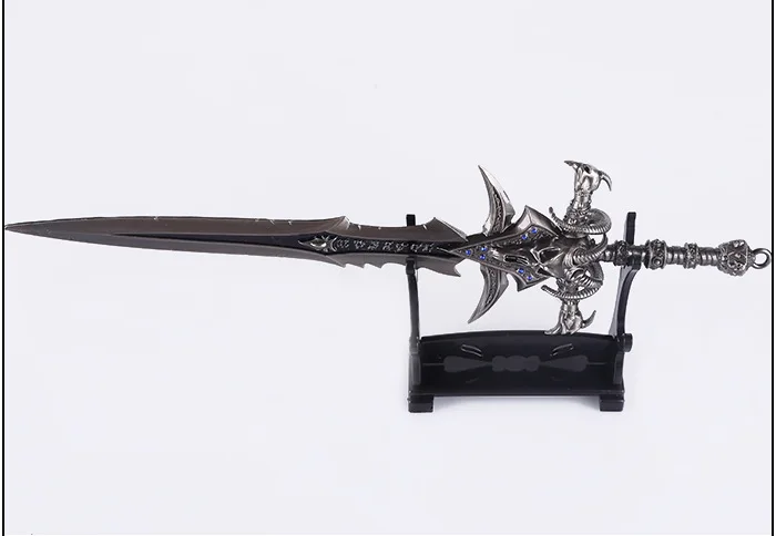 22 см или 30 см Высокое качество сплав Frostmourne меч инкрустированный синий бриллиант, WOW Lich King Arthas оружие Модель с носителем инструмента