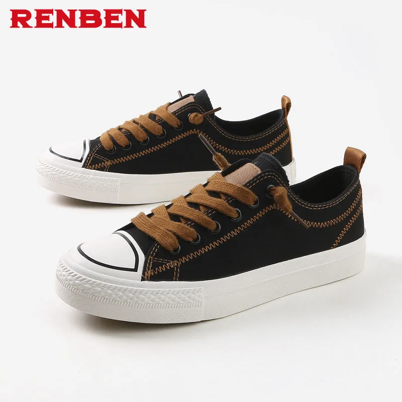 Toile Black Line Green Chaussures Mode Taille 35 40 Line Nouvelles Femme white Tissu And Printemps Sneakers Solide Adulte Femmes black Feminino Brown Couture 2018 fgbvY76y
