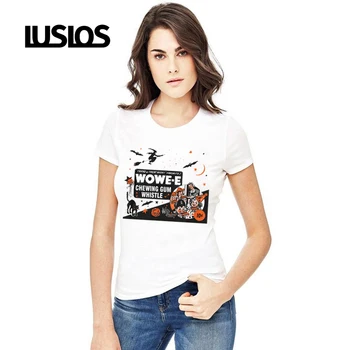 

LUS LOS Halloween Fashion Harajuku T Shirt Women Letter Printed Hip Hop T Shirt Cotton O Neck Short Sleeve Korean Style Tops Tee