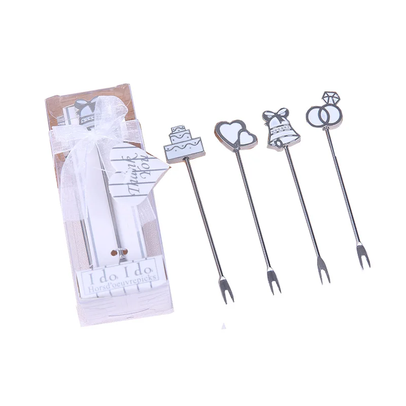 

10pcs Wedding Souvenirs Fishion Fruit Fork Wedding Favors and Gifts for Guest Party Thank you Gift and Party Supplies