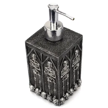 

1PC Hand Sanitizer Bottle Press Bathroom Soap Resin Skull Pattern Shower Gel Shampoo Bottle Press Bottle 450ml