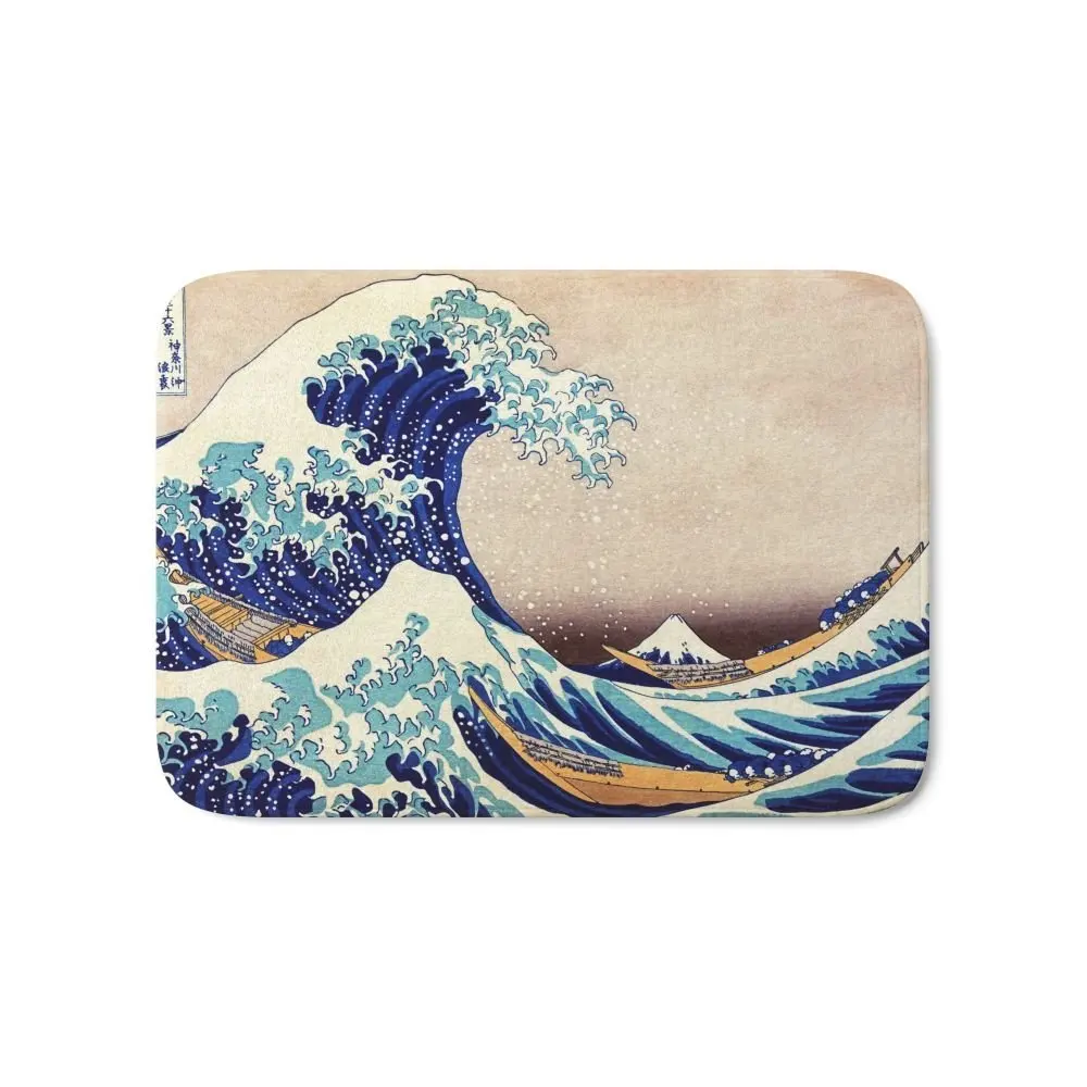 Katsushika Hokusai The Great Wave Off Kanagawa коврик для ванной 21 &quotx 34&quot Рисунок Коралловый Флис