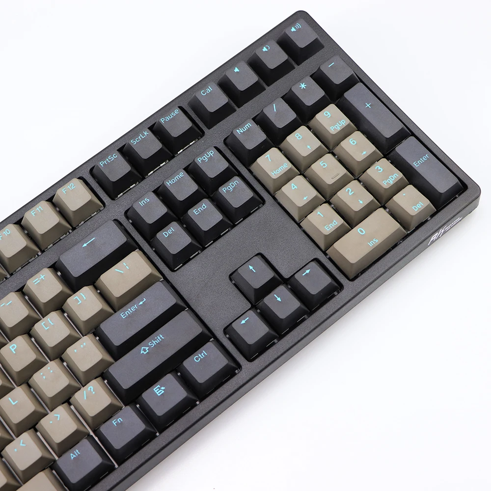 Двойная съемка PBT Keycap черный серый смешанный синий слово Dolch 108 87 Вишневый профиль колпачки для MX переключатели клавиша