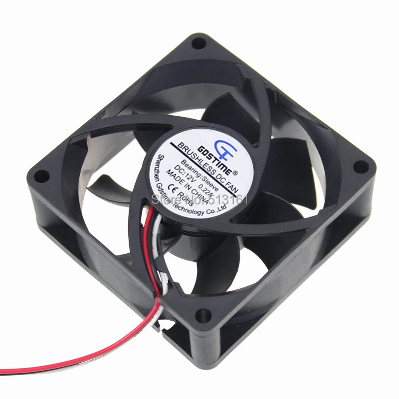 

2pcs/Lot Energy-saving GDT 3Pin Dc Brushless Fan 12v 7cm 70mm 70mmx70x25mm cooling fan 70mm