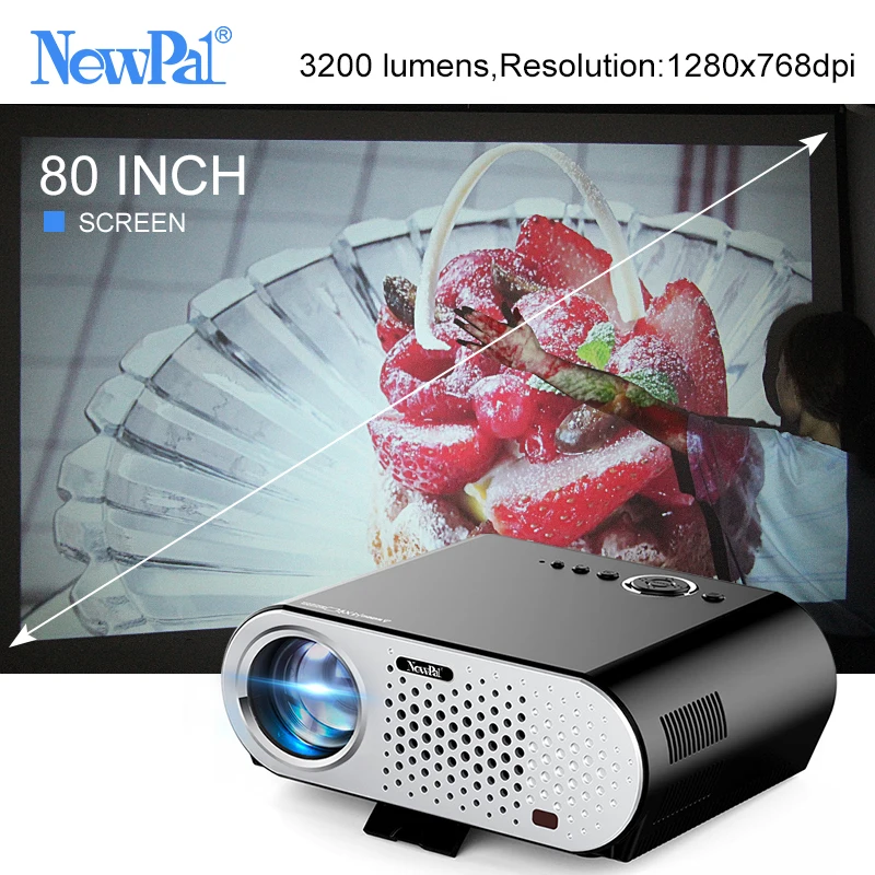 Newpal GP90 يصل جهاز عرض صغير 3200 لومينز الروبوت WiFi فيديو Projecteur 1.2-5 M رمي دعم كامل HD 1080 P HDMI/USB/AV/VGA