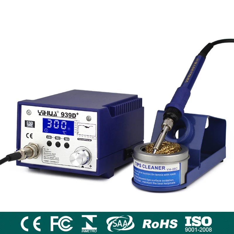 YIHUA 939D Digital Soldering Station 75W Equivalent with Precision Heat Cont... 