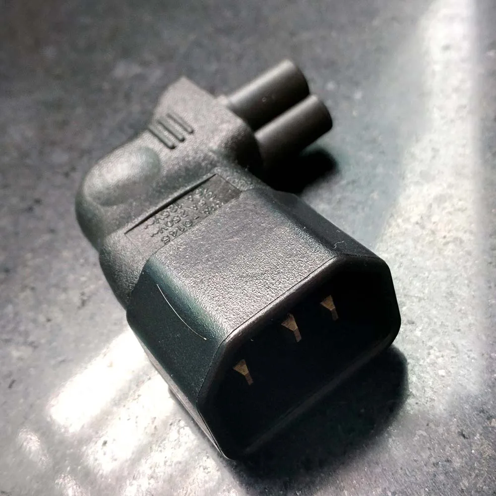 

Free shipping IEC 320 C13 male to C5 micky vertical Right angle Power adapter,IEC 320 C6 to C14 AC PLUG CONVERTER #WPT604
