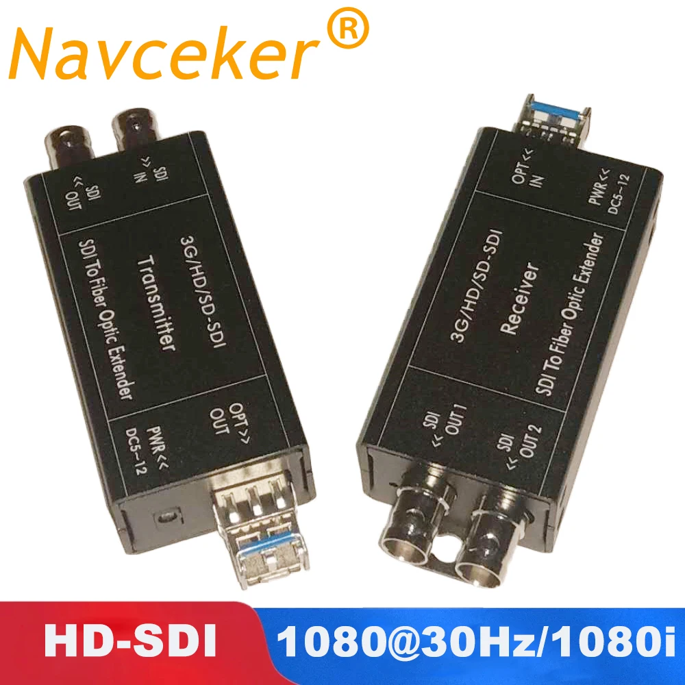 2023 Miglior Convertitore In Fibra Hd Sdi Da 20Km 1080I Convertitore Ottico Di Segnale Coassiale Bnc 1080 30Hz Hd-Sdi Convertitore Ottico Fibra Su Sfp