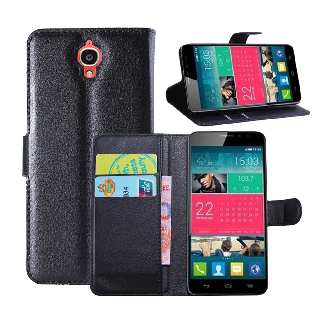 

CYBORIS for Alcatel One Touch Idol X 6040 6040D 6040A OT6040 Leather Phone Case for Flip Cover Stand Wallet Bag Card Holder