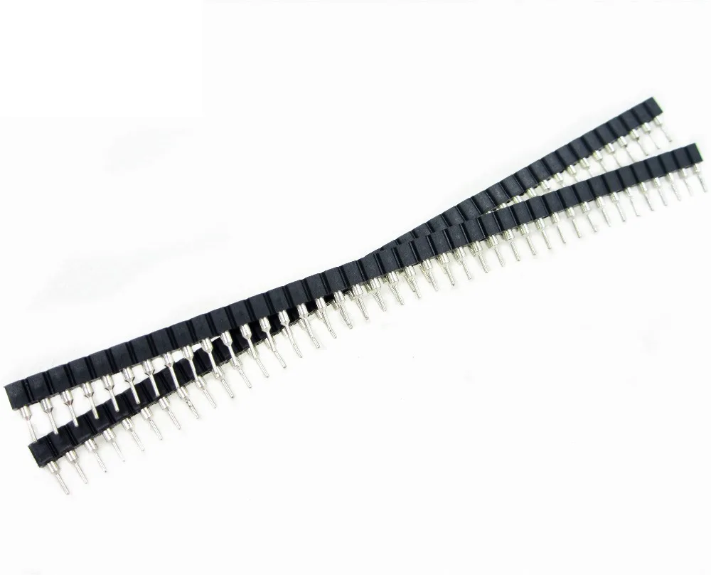 

20pcs 1x40 Pin 2.54 Round Female & Male Pin Header connector