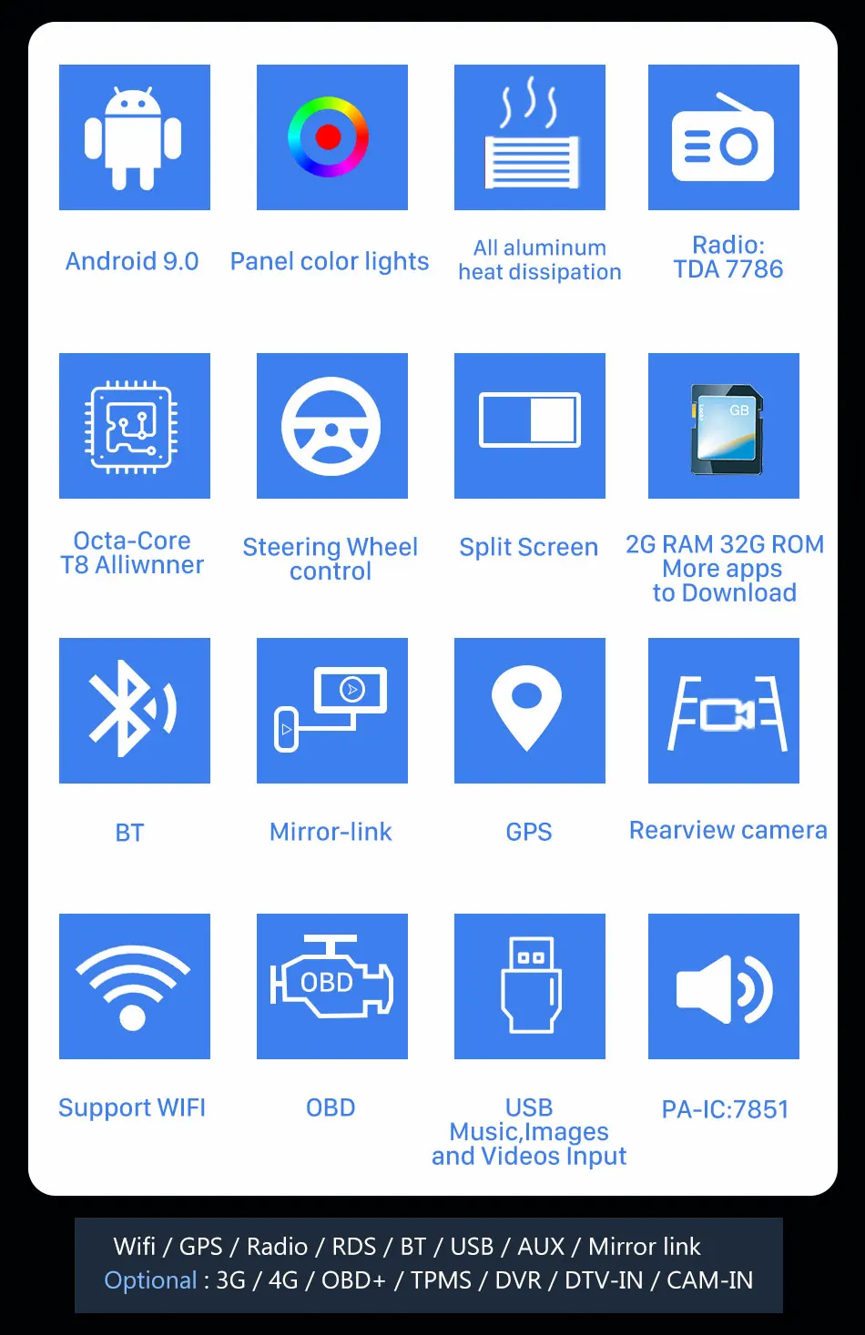 Perfect Eunavi Car DVD 2 din radio for Ford 500/F150/Explorer/Edge/Expedition/Mustang/fusion/Freestyle 8 cores 2G+32G Android 9 2