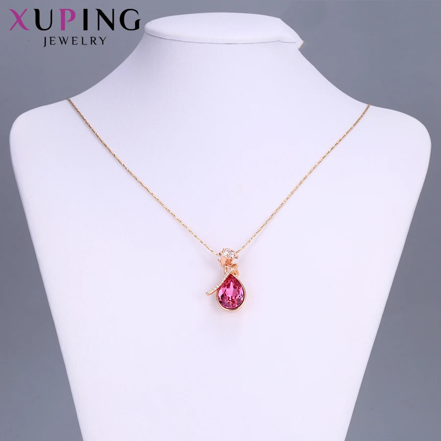 Xuping модное ювелирное изделие в форме цветка кулон капли воды кристаллы от Swarovski