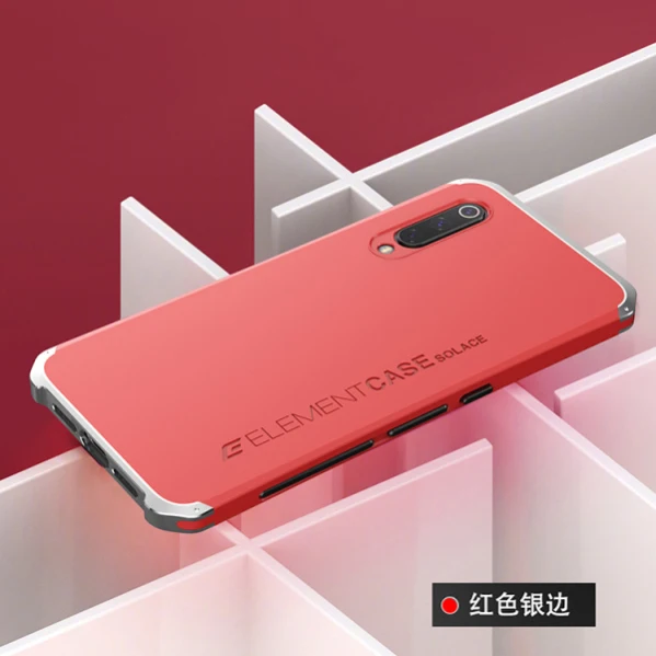 Антиосенняя Металлическая Рамка PC задняя крышка для Xiao mi 9 mi 9 mi 9 алюминиевый сплав Мобильный Xiao mi 9 M9 бампер чехол+ подарок - Цвет: Red Silver Side