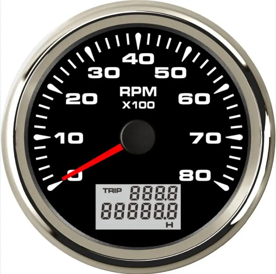 1pc 85mm Instrument Panel Tachometer Gauges 0 8000RPM 1 300 Speed Ratio Rev Counters Waterproof