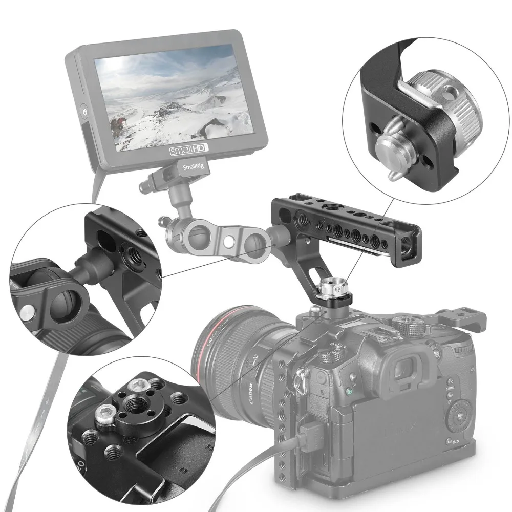 SmallRig DSLR камера верхняя ручка захват Боковая Arri фиксирующая с 15 мм стержневым