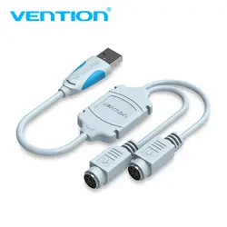 Vention кабель-Переходник USB для клавиатуры Мышь USB штекерным PS2 Женский конвертер Кабель-адаптер для ноутбука подключения клавиатуры USB