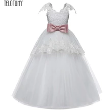 TELOTUNY/платье для малышей, детское платье принцессы с бантом для девочек, торжественное платье-пачка без рукавов для свадебной вечеринки, модное платье для девочек, новинка, Dec12