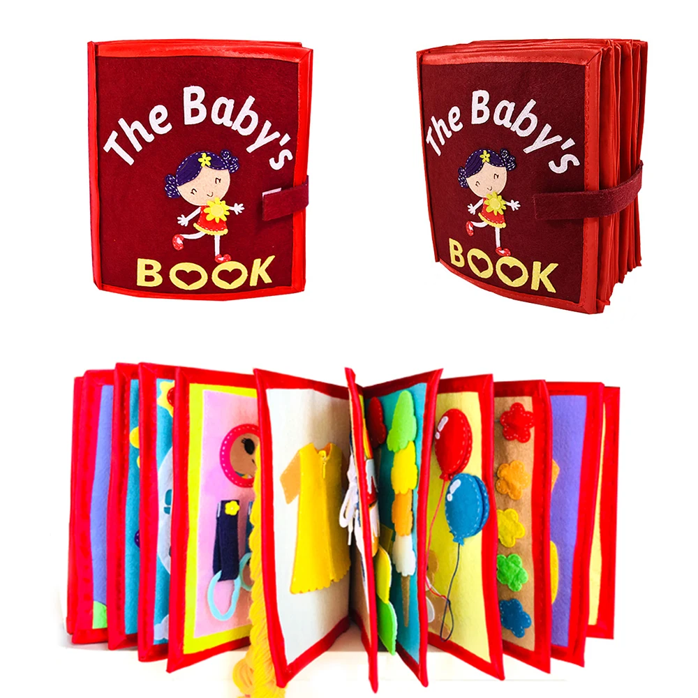 

Baby Early Education Cloth Book Non-Woven Handmade Painting Toy Book DIY Material Package Child 3D Fairy Tale Cloth Book