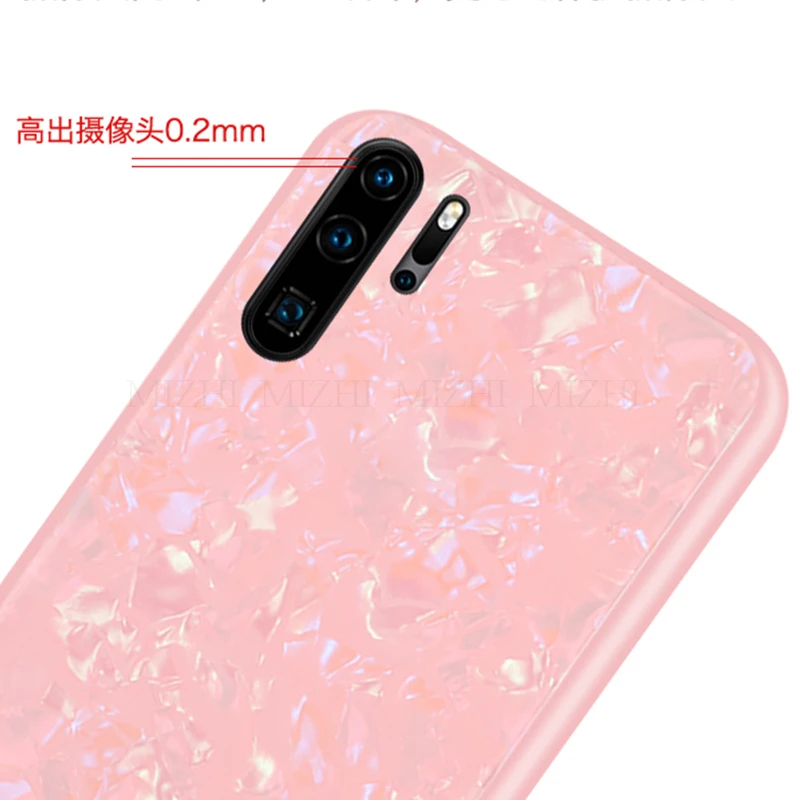 Tempered Glass Conch Shell Phone Case For huawei p30 Cover On For huawei p30 pro p 30 lite light p30pro 30pro Funda Coque capa