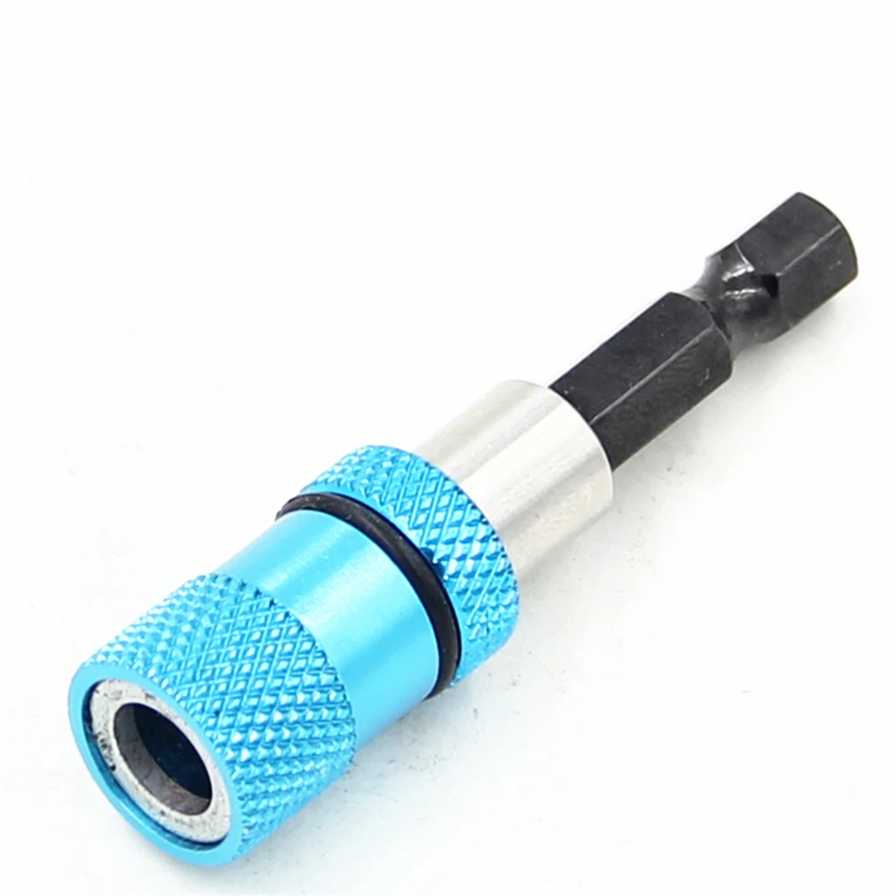 Blue 1/4 Hex Shank Electric Drill Screwdriver Bit Holder 60mm