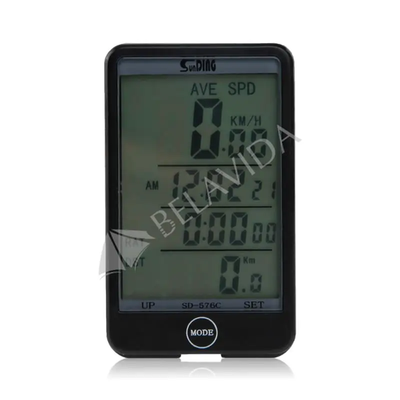 Wireless LCD Backlight Bike Bicycle Cycling Computer Odometer Speedometer New